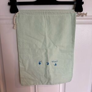 Off-White Mint Green Drawstring Bag